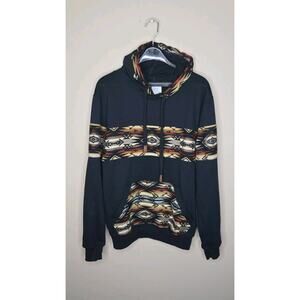 Rupay Hoodie Aztec Tribal Design Black Size Large Hoodie